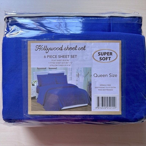 Hollywood Sheet Set Bamboo 2000 Queen Size 6 Piece Super Soft Deep Pocket New - Picture 1 of 3